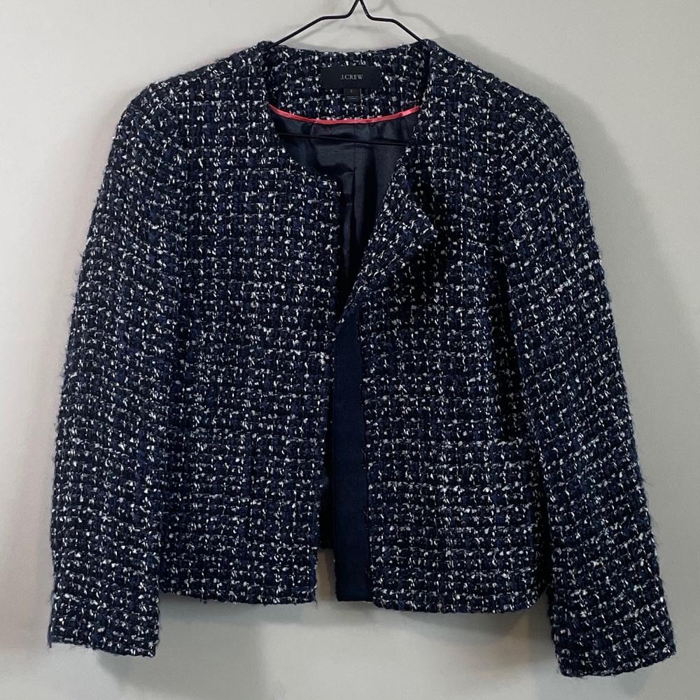 J.Crew Blue Tweed Jacket